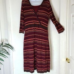 Lane Bryant Long Sleeve Chevron Knitted Dress